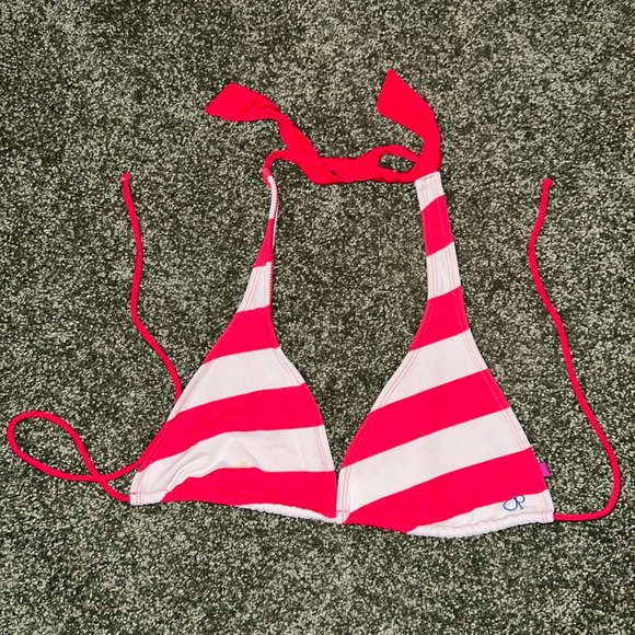 Op swimsuit triangle top red and white stripes - Picture 1 of 4